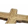 2. Dřevěný nástěnný artefakt, náboženský symbol Kříž s Ježíšem