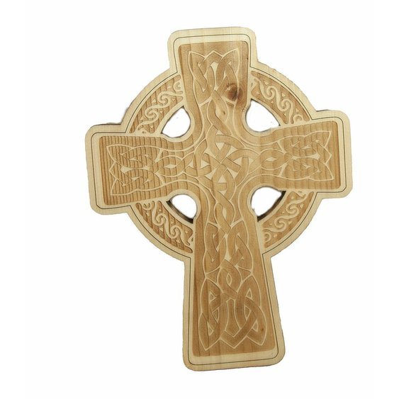 Dřevěný Keltský Kříž k zavěšení na stěnu