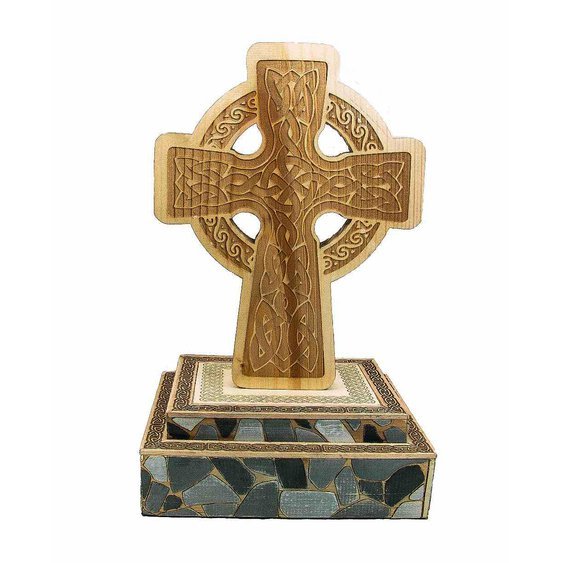 Dřevěná Dekorace symbol, Keltský kříž