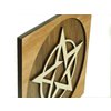 4. Dřevěný Artefakt, symbol Pentagram