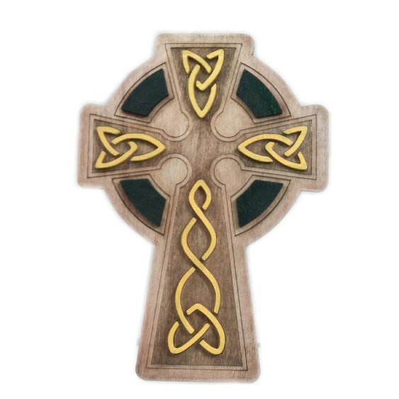Dřevěný nástěnná dekorace, artefakt Keltský Kříž