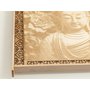 4. Dřevěný, gravírovaný obraz na stěnu, motiv Buddhy ve stylu Art Deco