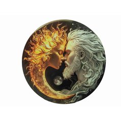 Plechová kruhová cedule Jin Jang