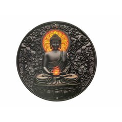 Plechová cedule s 2D tiskem, motiv Buddha