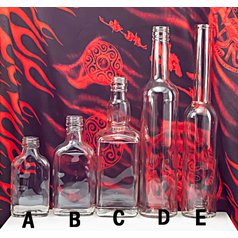 Výběr láhvi ke gravírování.