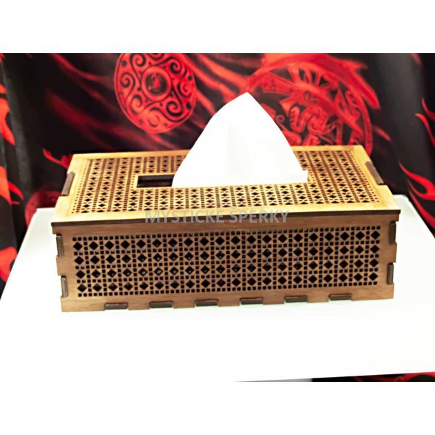 1. Varianta č. 4, dřevěný dárková krabička na kapesníky