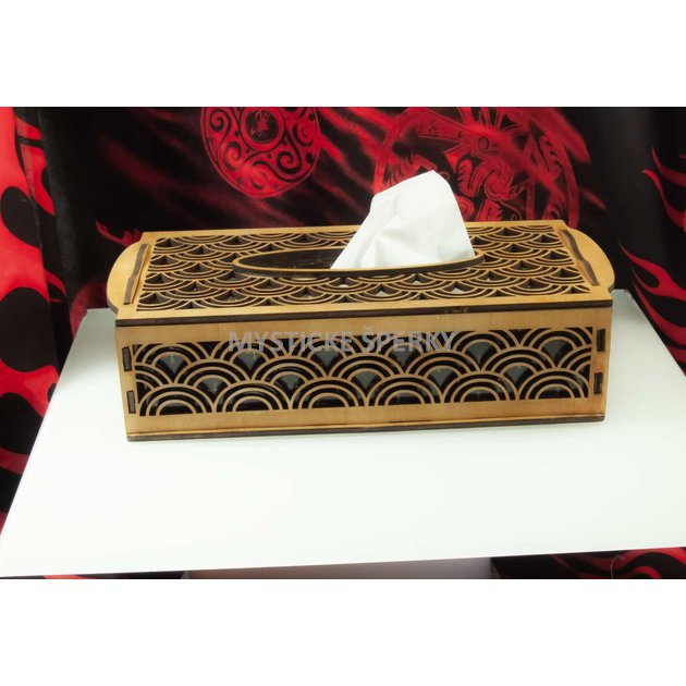 1. Varianta č. 5, dřevěná dárková krabička na kapesníky