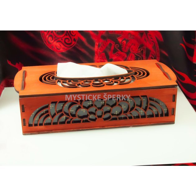 1. Varianta č. 6, dřevěná dárková krabička na kapesníky