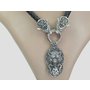 3.1. Mystické šperky, přívěsek ze slitina Pewter s koženým náhrdelníkem. Vlčí symbol  Valknut