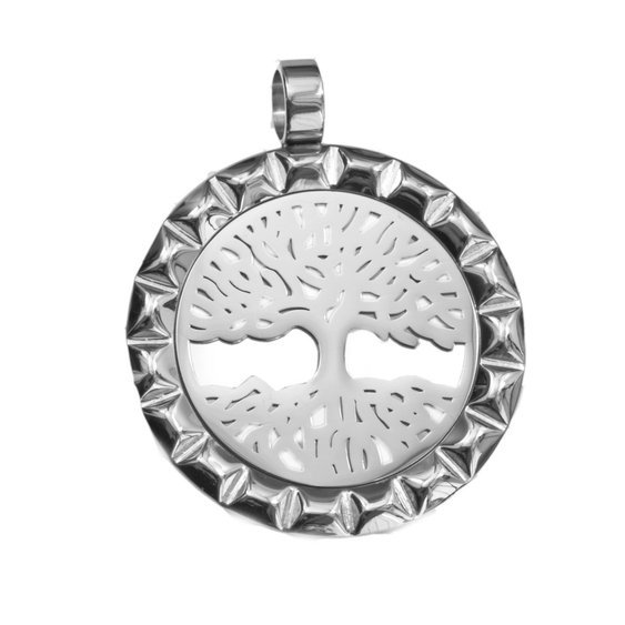 1. Mystické šperky. Přívěsek z chirurgické oceli Strom Života