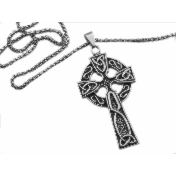 Přívěsek z chirurgické oceli, mystický šperk Keltský Kříž nr. 01