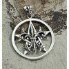 3.1. Mystické šperky. stříbrný přívěsek Pentagram s Lilii