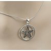 3. 1. Mystické šperky. Stříbrný ochranný amulet, přívěsek Pentagram no. 012