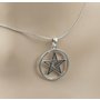 3. 1. Mystické šperky. Stříbrný ochranný amulet, přívěsek Pentagram no. 012