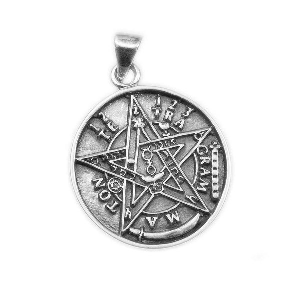 1. Mystické šperky. Stříbrný přívěsek Pentagram Eliphas Lévi