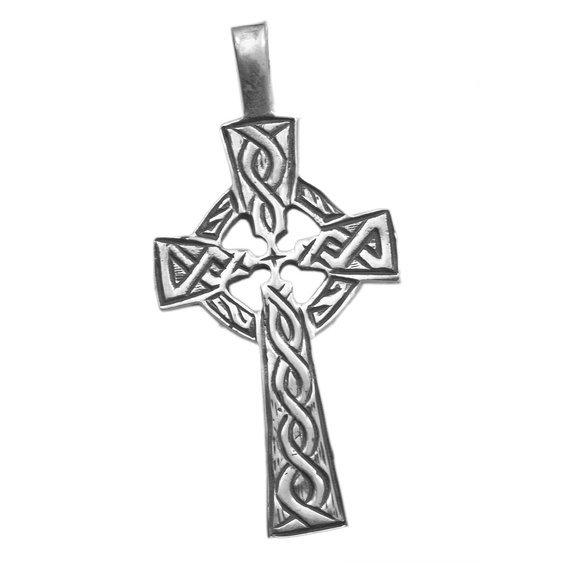 1. Mystické šperky. Stříbrný přívěsek Keltský kříž