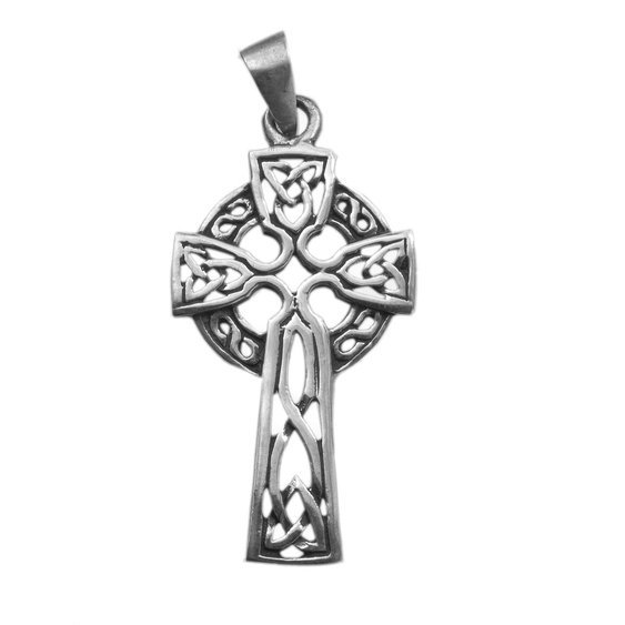1. Mystické šperky. Stříbrný přívěsek, Keltský kříž sv. Patrika