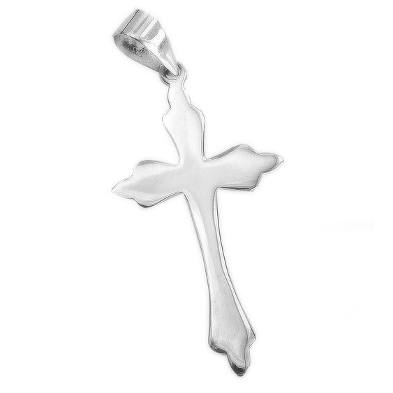 1. Mystické šperky. Stříbrný přívěsek, Křesťanský Latinský kříž I.
