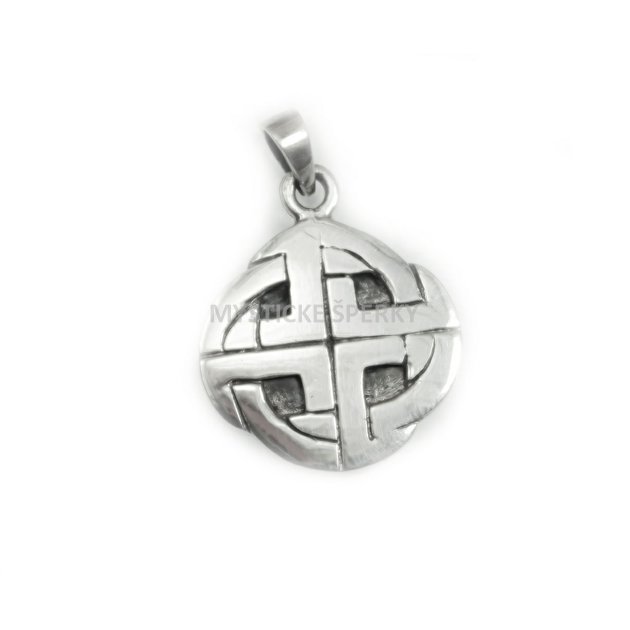 1. Stříbrný přívěsek Nekonečný uzel