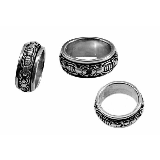 Stříbrný pánský kroužkový prsten, Scarabeus