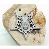 5. Dřevěný amulet převrácený Pentagram s Lebkou Satana