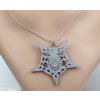 7. Dřevěný amulet převrácený Pentagram s Lebkou Satana