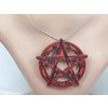 8. Dřevěný amulet. ochranný symbol Pentagram