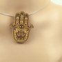 3. Dřevěný přívěsek, amulet Ruka Fatimy Hamsa