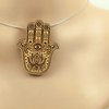 3. Dřevěný přívěsek, amulet Ruka Fatimy Hamsa