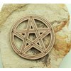 2. Dřevěný amulet, kultovní symbol pentaklu Pentagram I.