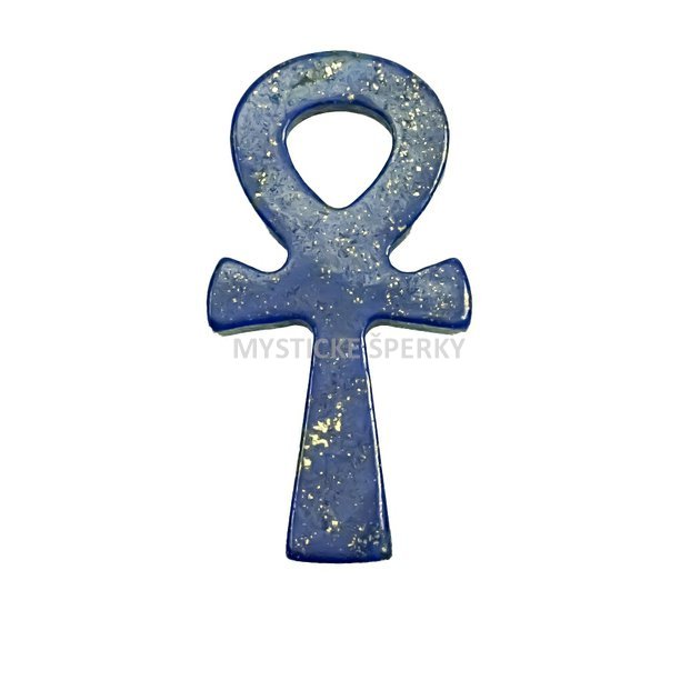 Amulet Ankh - Nilský kříž, přírodní drahokam Lapis Lazuli
