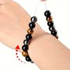 4. Náramek z přírodních drahokamů, Obsidián, Hematit, Tygří oko