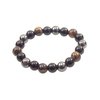 2. Náramek z přírodních drahokamů, Obsidián, Hematit, Tygří oko