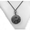 5. Přívěsek se šňůrkou, přírodní Obsidián. Symbol Jin Jang