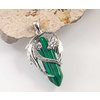 3.3.Přívěsek z Tibetského stříbra Drak / malachit