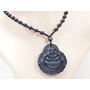 4. Amulet z Obsidiánu motiv Buddhy