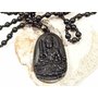 Amulet z přírodního 3. 4. 4. Obsidiánu , Buddha Amitabha
