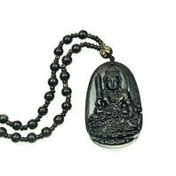 Obsidián náhrdelník Buddha
