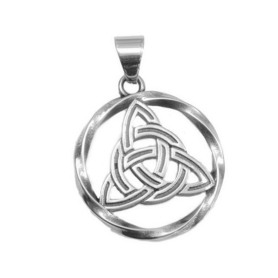 Amulet z nerezové oceli, symbol Triquetra