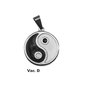 10. Amulet z chirurgické ocel, symbol Jing Jang, jedna z variant