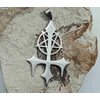 2. Přívěsek z nerezové oceli Obrácený kříž a Pentagram