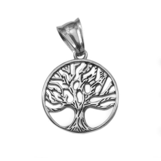 Ocelový amulet, přívěsek Strom Života nr, 024