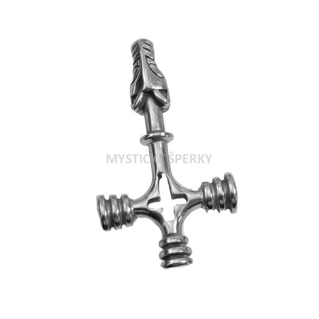 Amulet z chirurgické oceli Vlčí Kříž