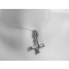3. Amulet z chirurgické oceli Vlčí Kříž