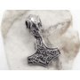 3. Amulet z chirurgické oceli Thorovo kladivo s lebkou