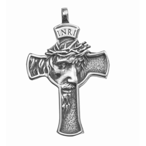 Mystické šperky. Přívěsek z chirurgické oceli, Kříž s Ježíšem