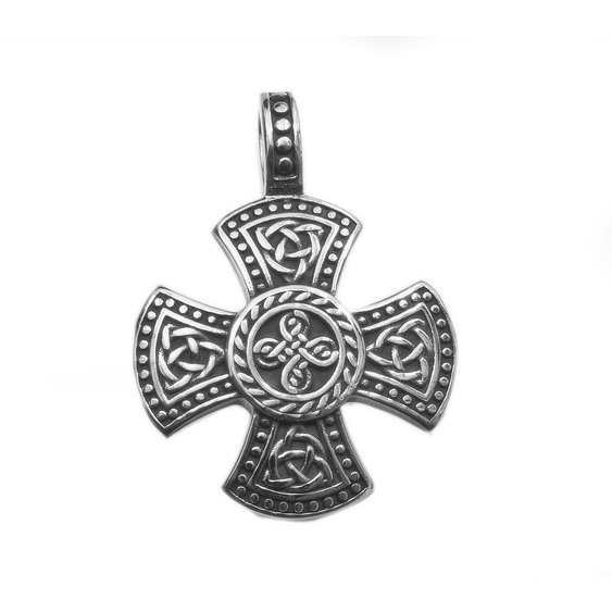 Mystické šperky. Přívěsek chirurgická ocel, Keltský Tlapatý kříž II.