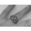 4. Prsten z chirurgické oceli, magický symbol bílé magie Pentagram