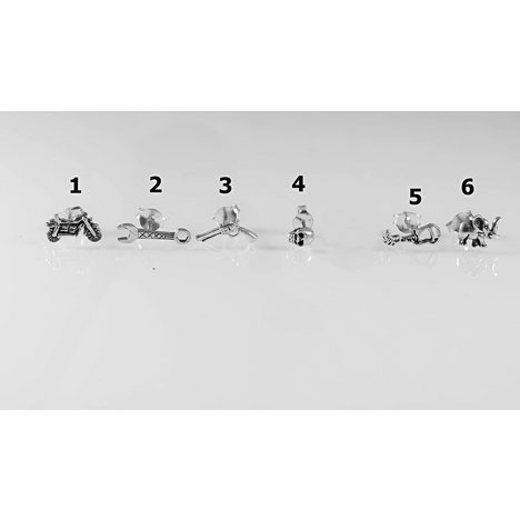 Stříbrné náušnice, Pecky, sada 6