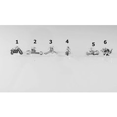 Stříbrné náušnice, Pecky, sada 6